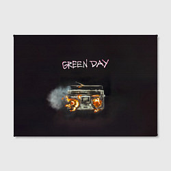Холст прямоугольный Green Day магнитофон в огне, цвет: 3D-принт — фото 2