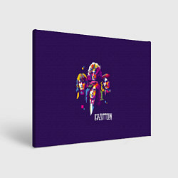 Холст прямоугольный Led Zeppelin: Violet Art цвета 3D-принт — фото 1