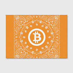 Холст прямоугольный Bitcoin Mandala, цвет: 3D-принт — фото 2