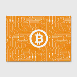 Холст прямоугольный Bitcoin: Orange Network, цвет: 3D-принт — фото 2