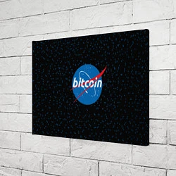 Холст прямоугольный Bitcoin NASA, цвет: 3D-принт — фото 2