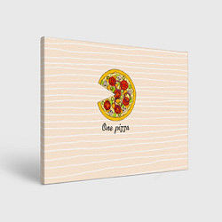 Холст прямоугольный One Love - One pizza, цвет: 3D-принт