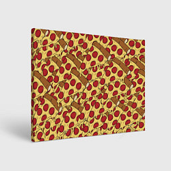 Холст прямоугольный Любитель пиццы, цвет: 3D-принт