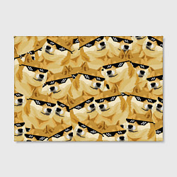Холст прямоугольный Doge: Deal with it, цвет: 3D-принт — фото 2