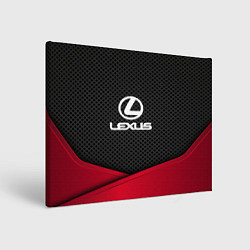 Холст прямоугольный Lexus: Grey Carbon, цвет: 3D-принт
