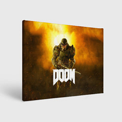 Холст прямоугольный DOOM: Soldier, цвет: 3D-принт