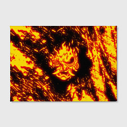 Холст прямоугольный Cyberpunk 2077: FIRE SAMURAI, цвет: 3D-принт — фото 2