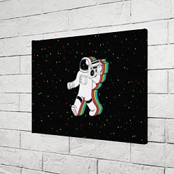 Холст прямоугольный Космонавт с магнитофоном, цвет: 3D-принт — фото 2