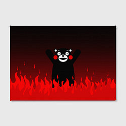 Холст прямоугольный Kumamon: Hell Flame, цвет: 3D-принт — фото 2