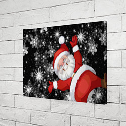 Холст прямоугольный Веселый Санта, цвет: 3D-принт — фото 2