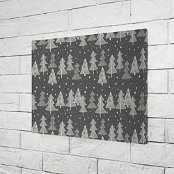 Холст прямоугольный Grey Christmas Trees, цвет: 3D-принт — фото 2