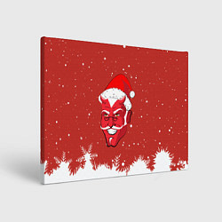 Холст прямоугольный Сатана Санта, цвет: 3D-принт