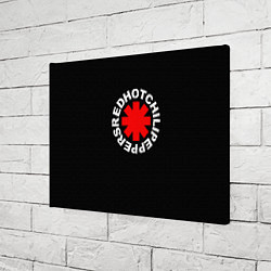 Холст прямоугольный Red Hot chili peppers logo on black, цвет: 3D-принт — фото 2