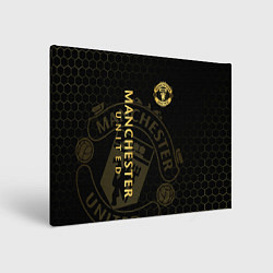 Холст прямоугольный Манчестер Юнайтед - team coat of arms, цвет: 3D-принт