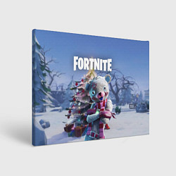 Холст прямоугольный Fortnite Новогодний, цвет: 3D-принт