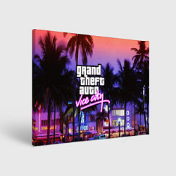 Холст прямоугольный Grand Theft Auto Vice City, цвет: 3D-принт