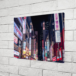 Холст прямоугольный Ночной Токио, цвет: 3D-принт — фото 2
