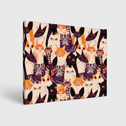 Холст прямоугольный КОТИКИ, цвет: 3D-принт
