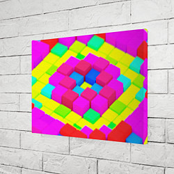 Холст прямоугольный ЦВЕТНЫЕ КУБИКИ, цвет: 3D-принт — фото 2