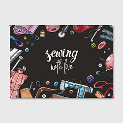 Холст прямоугольный Сшито с любовью, цвет: 3D-принт — фото 2