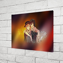 Холст прямоугольный Дазай и Чуя, цвет: 3D-принт — фото 2