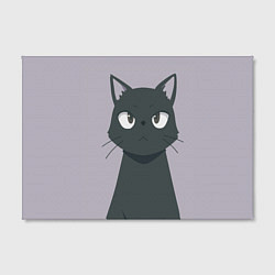 Холст прямоугольный Чёрный кот, цвет: 3D-принт — фото 2