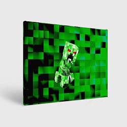 Холст прямоугольный Minecraft creeper, цвет: 3D-принт