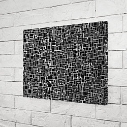 Холст прямоугольный Геометрия ЧБ Black & white, цвет: 3D-принт — фото 2