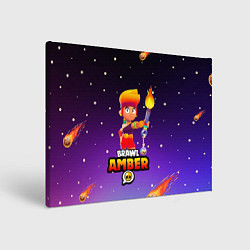 Холст прямоугольный BRAWL STARS AMBER, цвет: 3D-принт