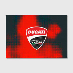 Холст прямоугольный Ducati Corse logo, цвет: 3D-принт — фото 2