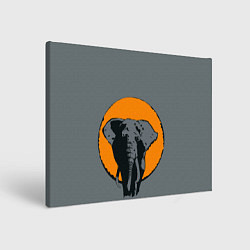 Холст прямоугольный Африканский Слон, цвет: 3D-принт
