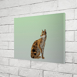 Холст прямоугольный Дикий кот оцелот, цвет: 3D-принт — фото 2