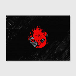 Холст прямоугольный CYBERPUNK 2077 КОТ КИАНУ РИВЗ, цвет: 3D-принт — фото 2