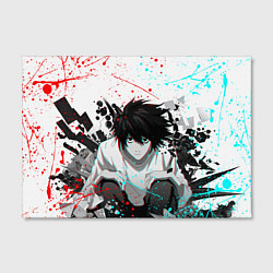 Холст прямоугольный DEATH NOTE ТЕТРАДЬ СМЕРТИ, цвет: 3D-принт — фото 2