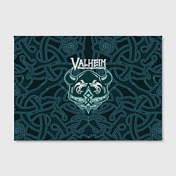Холст прямоугольный Valheim шлем с рогами, цвет: 3D-принт — фото 2