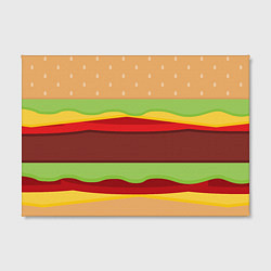 Холст прямоугольный Бутерброд, цвет: 3D-принт — фото 2
