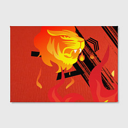 Холст прямоугольный Огненный лев, цвет: 3D-принт — фото 2