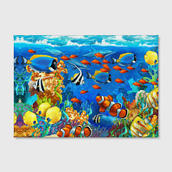 Холст прямоугольный Коралловые рыбки, цвет: 3D-принт — фото 2
