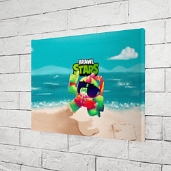 Холст прямоугольный Базз Buzz Brawl Stars пляж, цвет: 3D-принт — фото 2