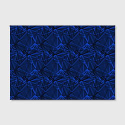 Холст прямоугольный Черно-синий геометрический, цвет: 3D-принт — фото 2