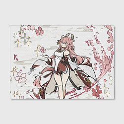 Холст прямоугольный Яэ Мико в деле, цвет: 3D-принт — фото 2