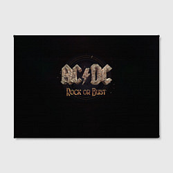 Холст прямоугольный ACDC Rock or Bust, цвет: 3D-принт — фото 2