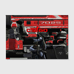 Холст прямоугольный Skin agressor cs go, цвет: 3D-принт — фото 2