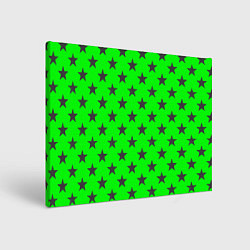 Холст прямоугольный Звездный фон зеленый, цвет: 3D-принт