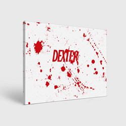 Холст прямоугольный Dexter logo Декстер брызги крови, цвет: 3D-принт