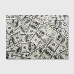 Холст прямоугольный Dollars money, цвет: 3D-принт — фото 2