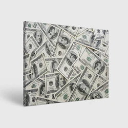 Холст прямоугольный Dollars money, цвет: 3D-принт
