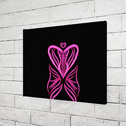 Холст прямоугольный Бабочка любви, цвет: 3D-принт — фото 2
