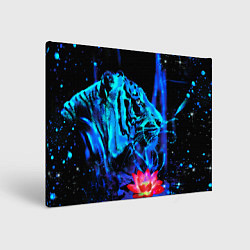 Холст прямоугольный Синий водяной тигр, цвет: 3D-принт