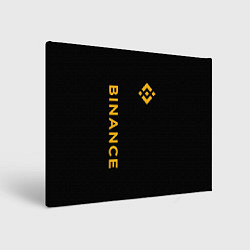 Холст прямоугольный БИНАНС ЛОГО КАРБОН BINANCE LOGO, цвет: 3D-принт